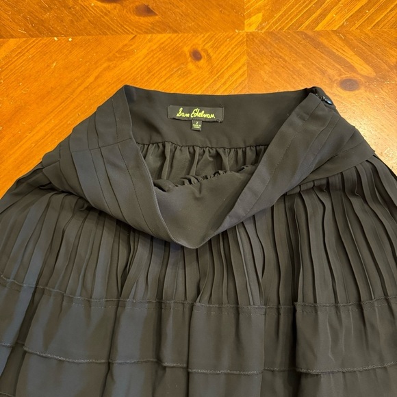 Sam Edelman Black Pleated Lace Layered Skirt Size 2 - Picture 10 of 16